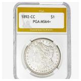 1892-CC Morgan Silver Dollar PGA MS64+