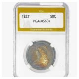 1837 Capped Bust Half Dollar PGA MS63+