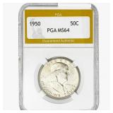 1950 Franklin Half Dollar PGA MS64