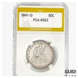 1841-O Seated Liberty Half Dollar PGA MS62