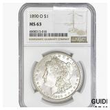 1890-O Morgan Silver Dollar NGC MS63