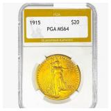 1915 $20 Gold Double Eagle PGA MS64