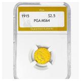 1915 $2.50 Gold Quarter Eagle PGA MS64