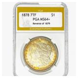 1878 7TF Morgan Silver Dollar PGA MS64+ REV 79