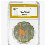 1887 Morgan Silver Dollar PGA MS66+ Monster