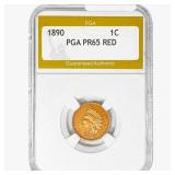 1890 Indian Head Cent PGA PR65 RED