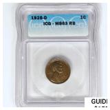 1928-D Wheat Cent ICG MS63 RB