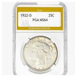1922-D Silver Peace Dollar PGA MS64