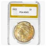1922 Silver Peace Dollar PGA MS65