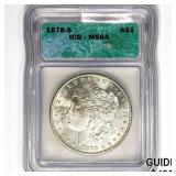 1878-S Morgan Silver Dollar ICG MS64