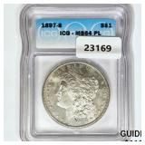 1897-S Morgan Silver Dollar ICG MS64 PL