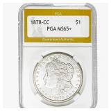1878-CC Morgan Silver Dollar PGA MS65+