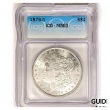 1879-O Morgan Silver Dollar ICG MS63