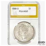 1888-O Morgan Silver Dollar PGA MS65