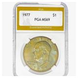 1977 Eisenhower Silver Dollar PGA MS69