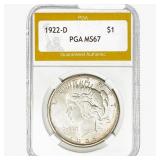 1922-D Silver Peace Dollar PGA MS65+