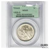 1935-D Texas Half Dollar PCGS MS65