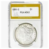 1891-S Morgan Silver Dollar PGA MS63