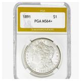 1891 Morgan Silver Dollar PGA MS64+