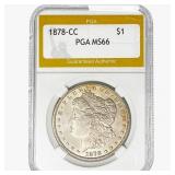 1878-CC Morgan Silver Dollar PGA MS66