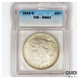 1923-D Silver Peace Dollar ICG MS62