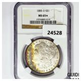 1855-O Morgan Silver Dollar NGC MS65*