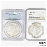 [2] 1885-O Morgan Silver Dollars PCGS MS63