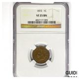 1872 Indian Head Cent NGC VF25 BN