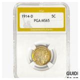 1914-D Buffalo Nickel PGA MS65