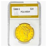 1888-S $20 Gold Double Eagle PGA MS64