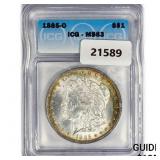 1885-O Morgan Silver Dollar ICG MS63