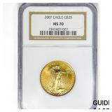 2007 $25 1/2oz. American Gold Eagle NGC MS70