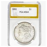 1892 Morgan Silver Dollar PGA MS64