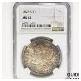 1878-S Morgan Silver Dollar NGC MS64