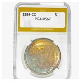 1884-CC Morgan Silver Dollar PGA MS67