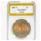 1881-S Morgan Silver Dollar PGA MS67+ Monster