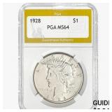 1928-S Silver Peace Dollar PGA MS64