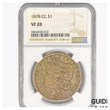 1878-CC Morgan Silver Dollar NGC VF20
