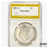 1901-S Morgan Silver Dollar PGA MS62