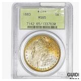 1883 Morgan Silver Dollar PCGS MS65
