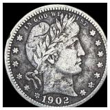 1902-O Barber Quarter LIGHTLY CIRCULATED