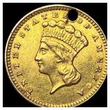 1857 Indian Head Cent (Holed) HIGH GRADE