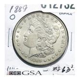 1889-O Morgan Silver Dollar AU+