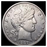 1907-S Barber Half Dollar CLOSELY UNCIRCULATED