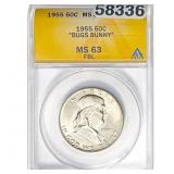 1955 50C "Bugs Bunny" ANACS MS63 FBL
