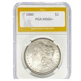 1880 Morgan Silver Dollar PGA MS66+