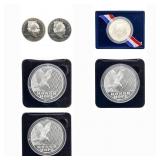 1990-2011 US Silver Commem. Dollar Lot [6 Coins]