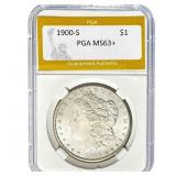 1900-S Morgan Silver Dollar PGA MS63+