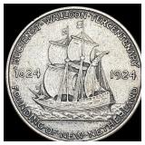 1924 Huguenot-Walloon Half Dollar LIGHTLY CIRCULAT