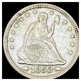 1853 Arrows Seated Liberty Quarter UNCIRCULATED